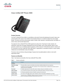 Cisco Unified SIP Phone 3905 Data Sheet
