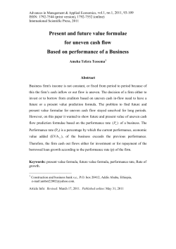 Present and future value formulae for uneven