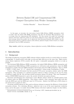 Between Hashed DH and Computational DH