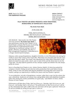 DATE: TBD - News from the Getty