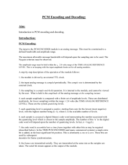 PCM Encoding and Decoding: