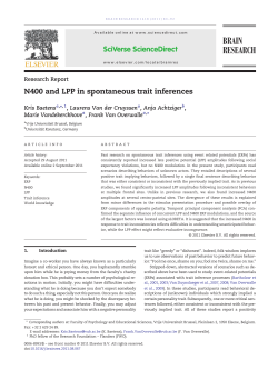 N400 and LPP in spontaneous trait inferences