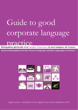 Guide to good corporate language practice