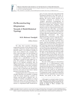 De/Reconstructing Utopianism