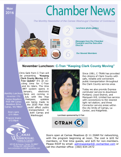 November 2016 Newsletter - Camas Washougal Chamber of