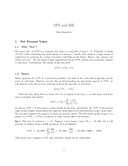NPV and IRR - econdan.com