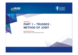 PART 1 &ndash; TRUSSES : METHOD OF JOINT