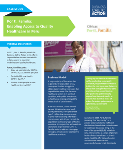 Por ti, Familia: Enabling Access to Quality Healthcare in Peru