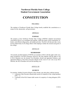 SGA Constitution - Northwest Florida State College