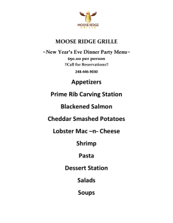 Appetizers Prime Rib Carving Station Blackened Salmon Cheddar