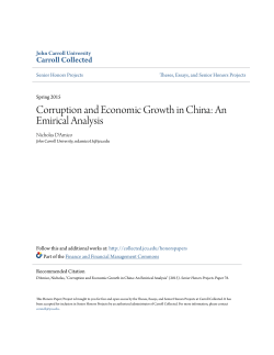 Corruption and Economic Growth in China: An