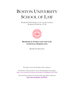 biomedical ethics and the law