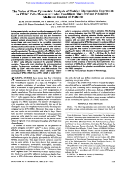 The Value of Flow Cytometric Analysis of Platelet