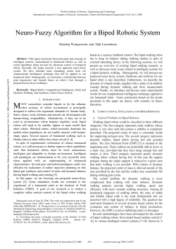 Neuro-Fuzzy Algorithm for a Biped Robotic System