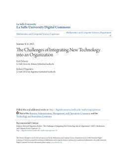 The Challenges of Integrating New Technology into an Organization