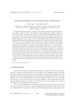 Solvation Model Effects on Two Specific Peptides of Milk Protein