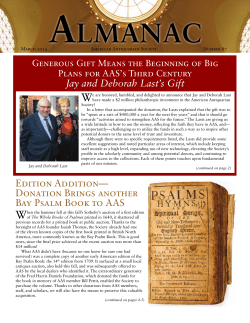 Almanac - American Antiquarian Society