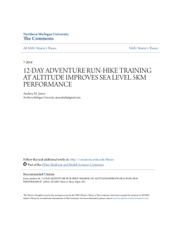 12-day adventure run-hike training at altitude