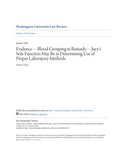 Evidence&mdash;Blood Grouping in Bastardy&mdash;Jury`s Sole Function May