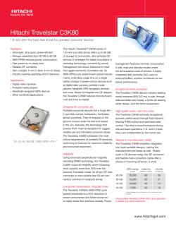Travelstar C3K80 Data Sheet
