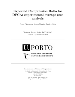 Expected Compression Ratio for DFCA: experimental average case