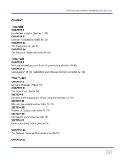 CONTENT TITLE ONE CHAPTER I Fundamental rights (Articles 1