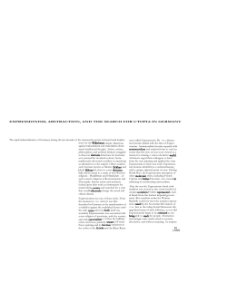 EXPRESSIONISM, ABSTRACTION, AND THE SEARCH FOR
