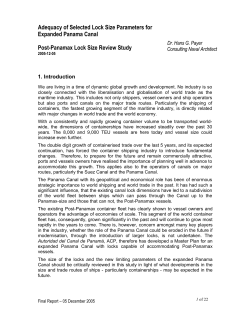 Adequacy of Selected Lock Size Parameters for Expanded Panama