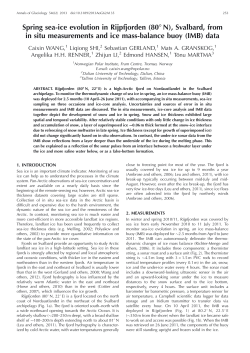 (IMB) data - International Glaciological Society