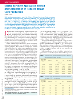 Starter Fertilizer Application Method and Composition in Reduced