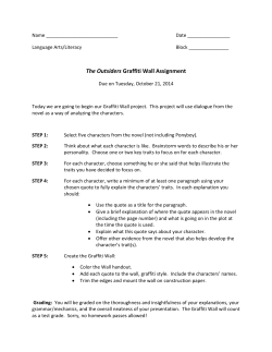 The Outsiders Graffiti Wall Assignment