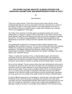 The Entire Vaccine Industry is Exposed for Unproven Assumptions