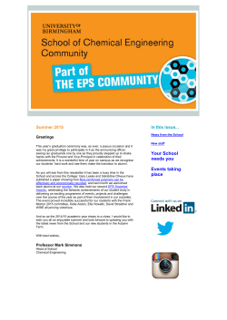 Summer 2015 - University of Birmingham