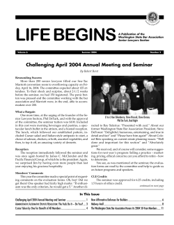 Sr Lawyers Summer 2004 Vol 6 No 2