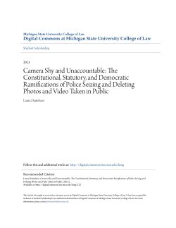 Camera Shy and Unaccountable - Digital Commons at Michigan