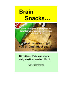 Brain Snacks…