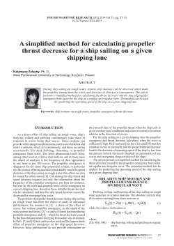 A simplified method for calculating propeller thrust decrease for a