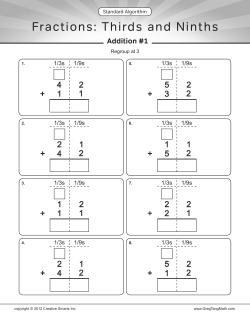 Fractions: Thirds and Ninths