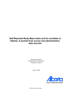 Self-Reported Body Mass Index and its correlates in