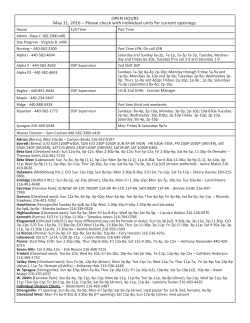 Please check with individual units for current openings.