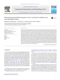 Measuring intestinal fluid transport in vitro: Gravimetric method