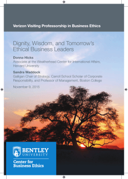 Lecture Monograph - Bentley University