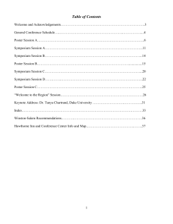 Table of Contents - Society of Southeastern Social Psychologists