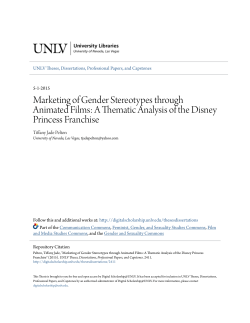 Marketing of Gender Stereotypes through Animated Films