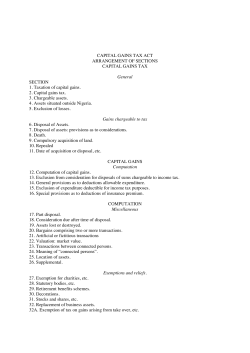 CAPITAL GAINS TAX ACT ARRANGEMENT OF