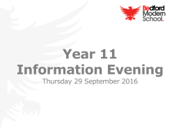 Sixth Form Options Presentation