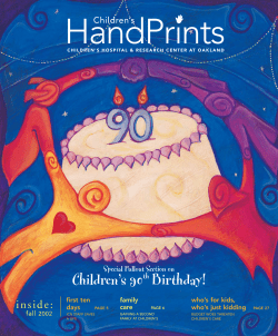 Handprints - Children`s Hospital Oakland