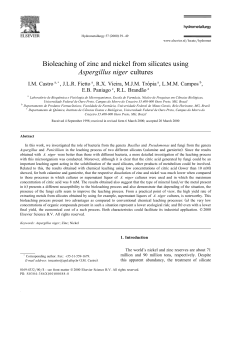 Bioleaching of zinc and nickel from silicates using Aspergillus niger