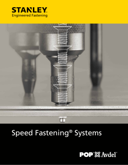 Speed Fastening&reg; Systems