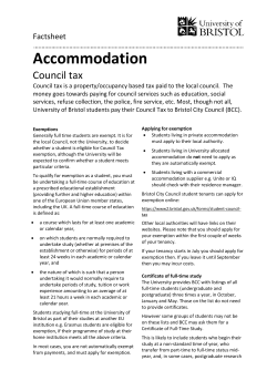 Accommodation - University of Bristol
